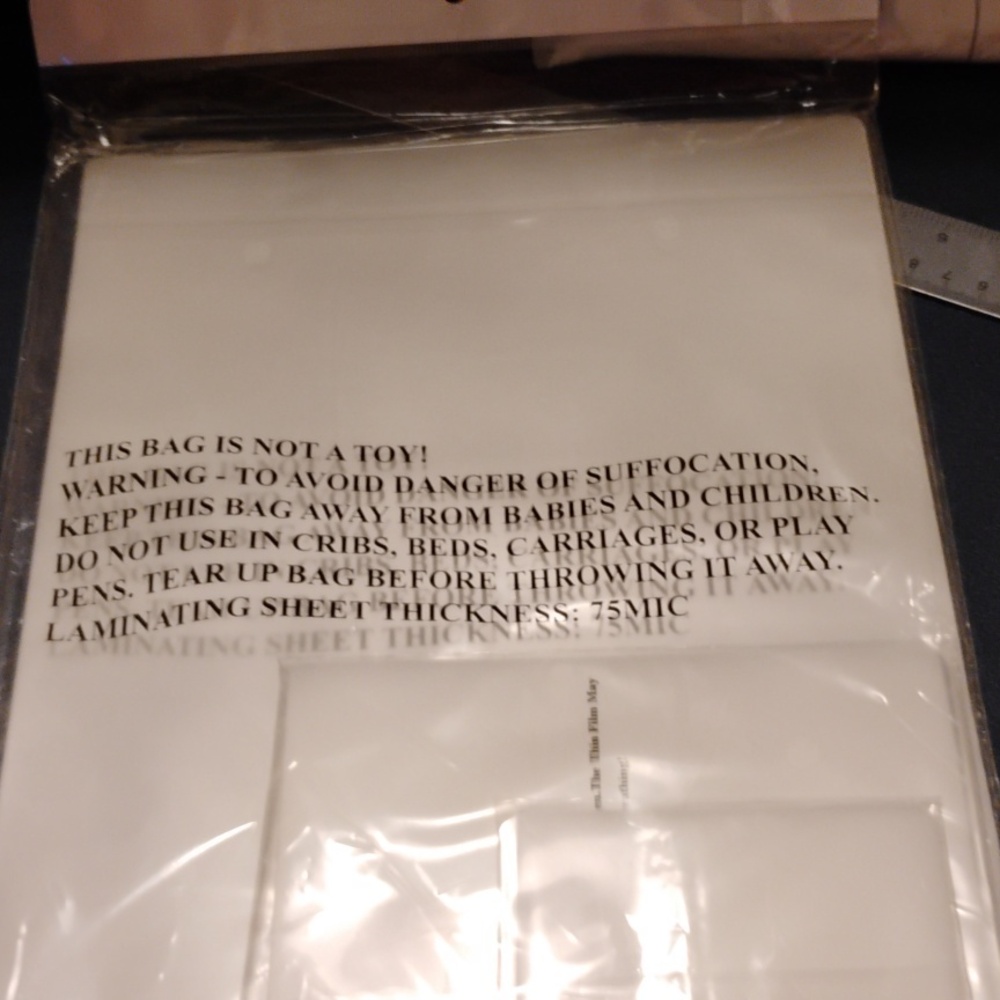 Laminating Sheets- 100 each of 3 sizes